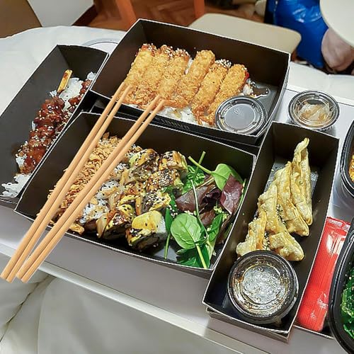 Reusable Bamboo Chopsticks - 50 Pairs, Eco-Friendly & Individually Wrapped