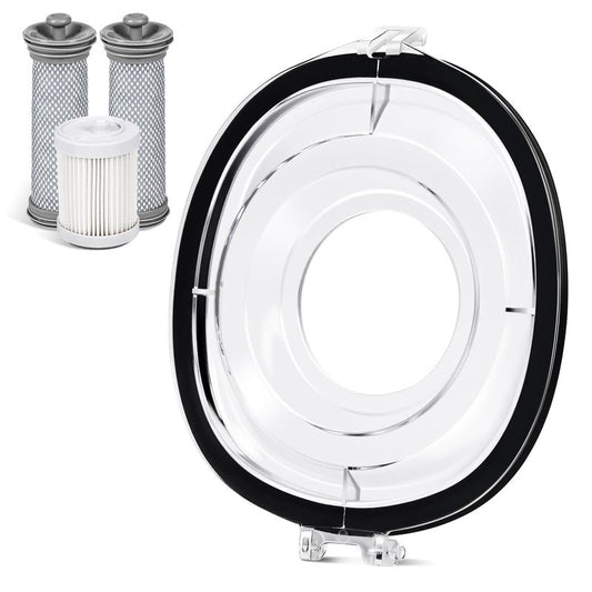 Dust Bin Lid and Vacuum Filters Replacement Kit Compatible with Tineco A11 S11 Stick Vacuum, Canister Cover with Seal, 2 Pre Filters and 1 HEPA Filter, for A11 & S11 Cordless Vacuum Cleaner