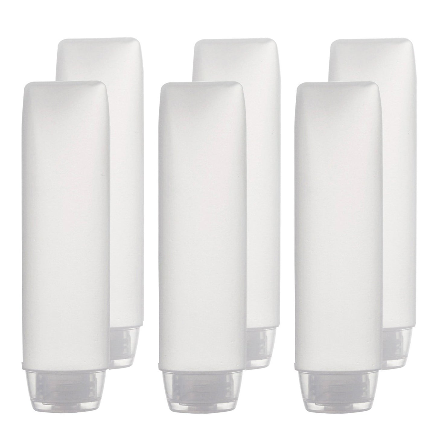 OTO 6 Pack Travel Size Plastic Squeeze Bottles for Liquids, 30ml/1 Fl. Oz TSA Approved Makeup Toiletry Cosmetic Containers