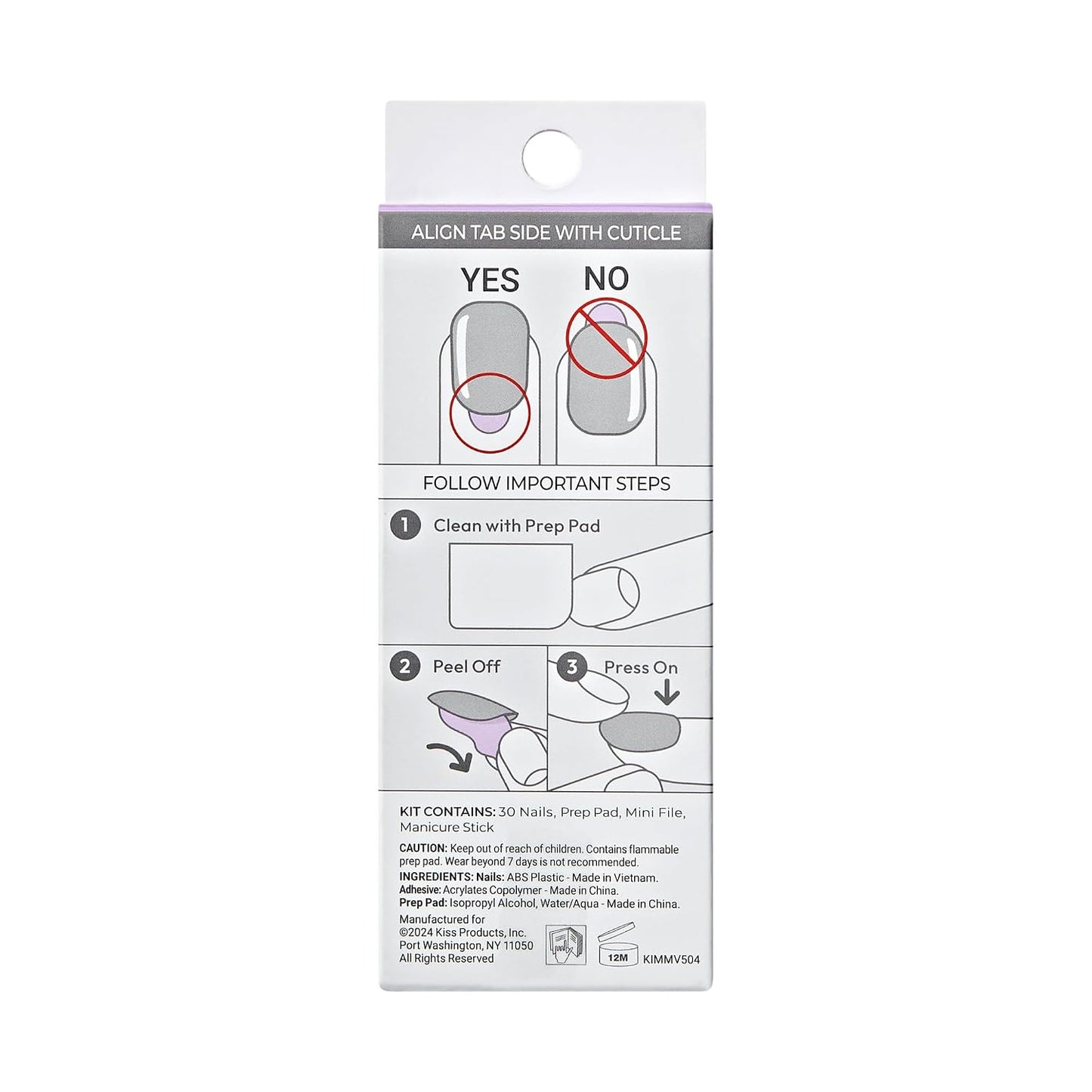 Kiss Impress No Glue Mani Press On Nails - 'As It Was' Beige Almond Shape | Medium Size, 30 Nails & Accessories