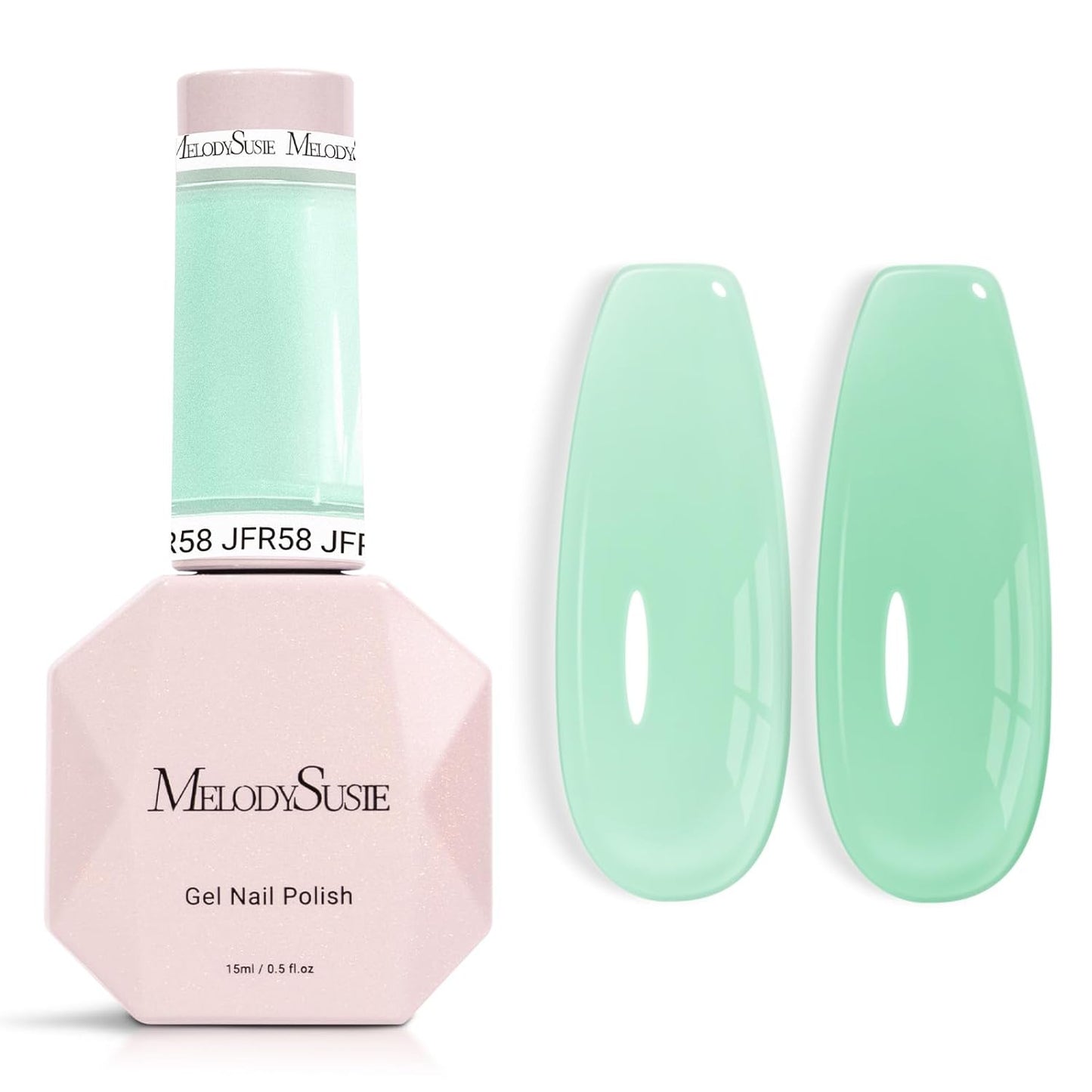 MelodySusie Nude Gel Nail Polish - Milky Pastel Color, 0.5 Fl. Oz | Soak Off UV LED for DIY Manicure