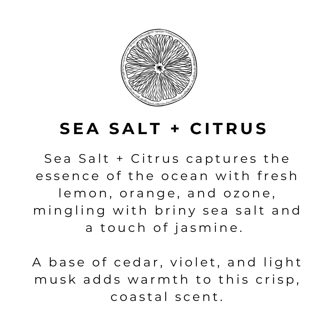 Natural Hand Soap - River Birch Sea Salt & Citrus Scent - Moisturizing Vegan Formula | 16 Fl Oz Amber Glass Dispenser