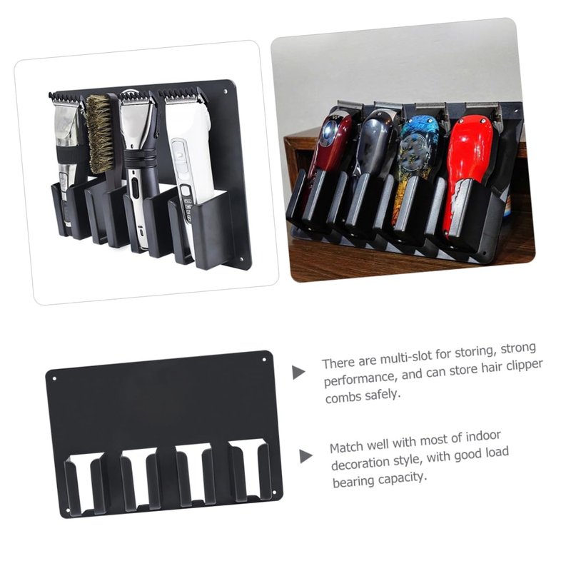 Angoily Hair Clipper Storage Case Electric Clipper Wall Bracket Holder for Stylist Tools