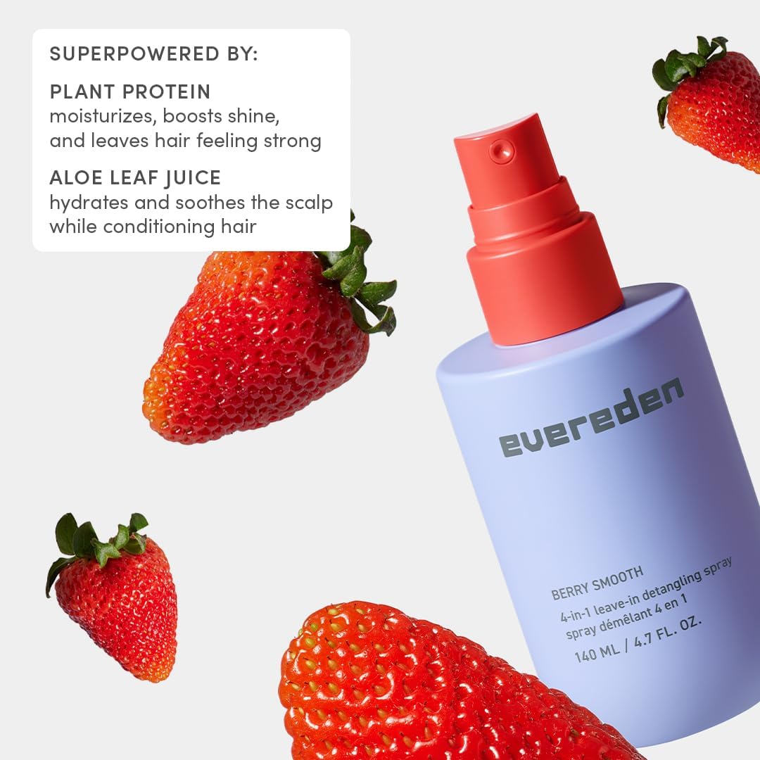Evereden Detangler Spray for Kids - 4-in-1 Leave-In Conditioner | Paraben-Free, Vegan, 4 fl oz