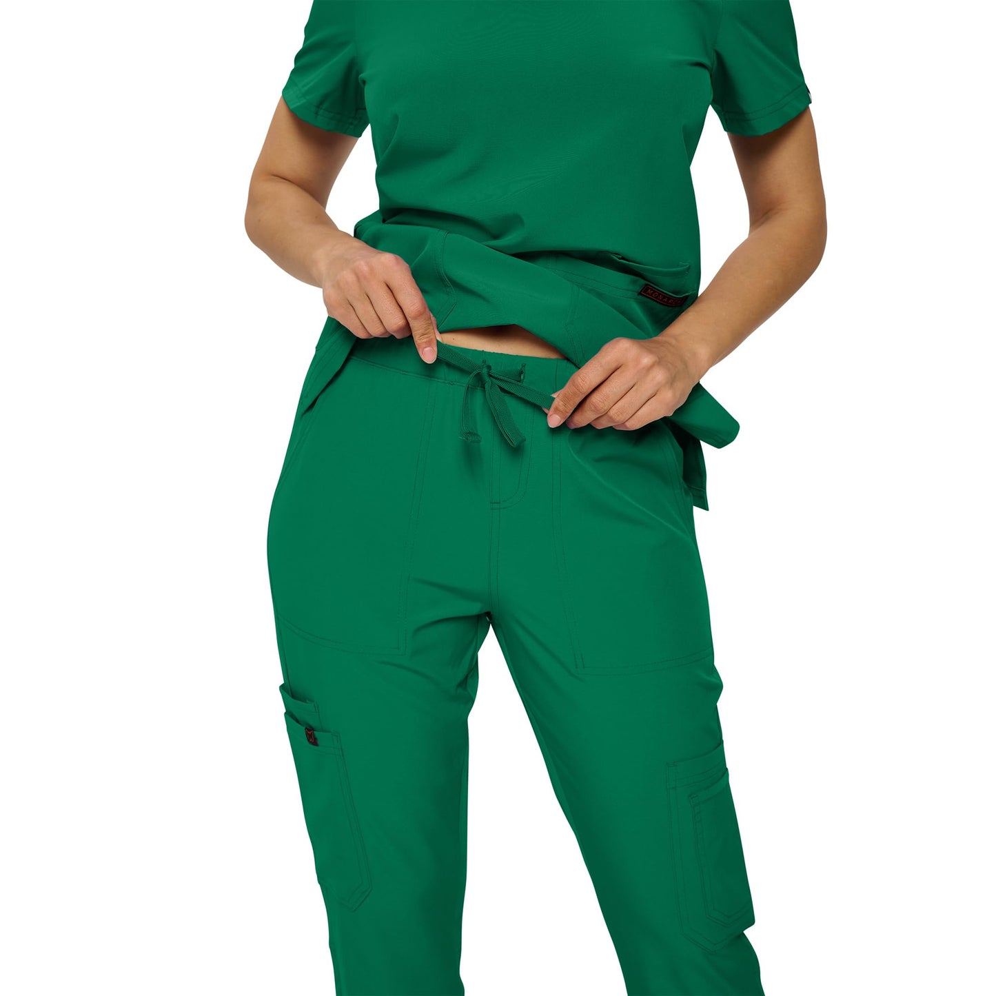 Monarch Uniforms Scrub Sets in Regular and Petite Stretchy Scrubs for Women Set of Scrub Top and Scrub pants-P-(TRUE HUNTER GREEN)-M