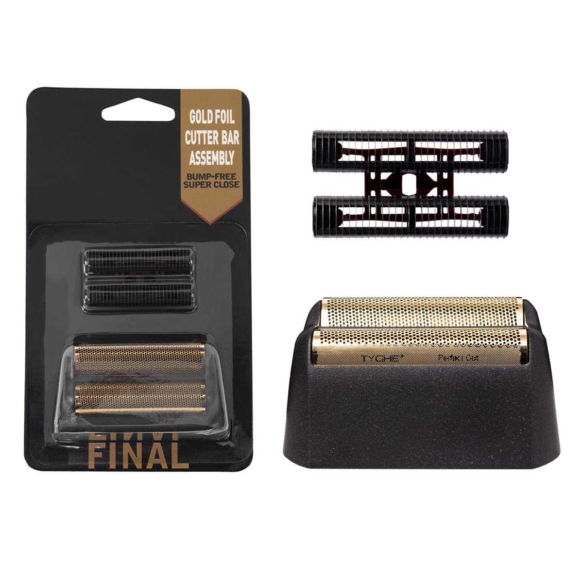 Professional Shaver Shaper Replacement Super Close Gold Foil and Cutter Bar Assembly, Compatible with 5 Star Series Model 7043, Gold