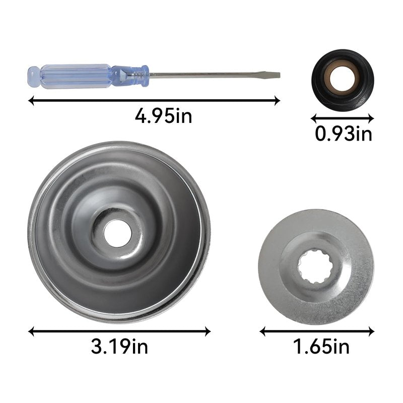 [2-Pack] 6" & 8" Steel Wire Brush Cutter Trimmer Head, Replacement for Stihl, Husqvarna, Ryobi, Echo Weed Eater, Compatible with FS55 FS90 FS110 FS130, Universal Wired Trimmer Blade with Adapter Kits