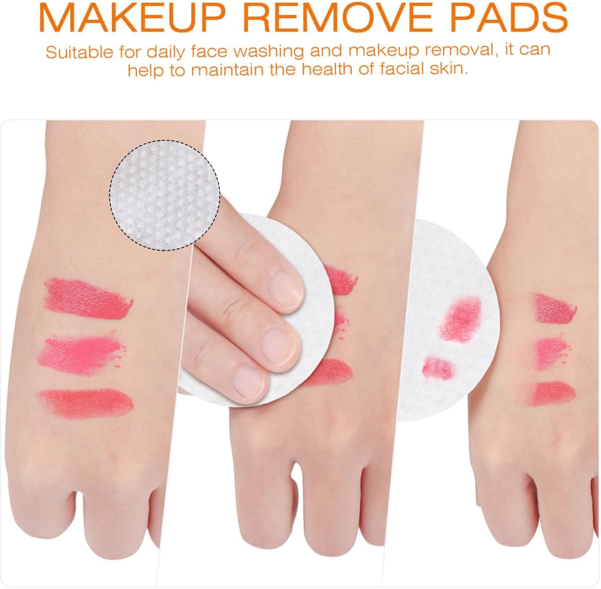 Cotton Rounds 600 Pcs - Non-Woven Makeup Remover Pads | Daily Facial Cleansing Wipes for Deep Skin Cleaning