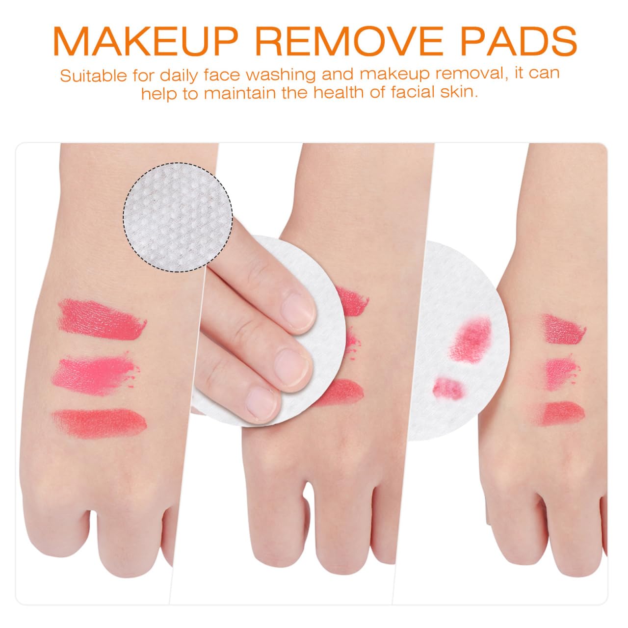 CALLARON 600Pcs Pearl Pattern Makeup Remover Cotton Makeup Removal Pads Face Cleansing Wipes Multi-Use Pads Cosmetic Eye Shadow Cleansing
