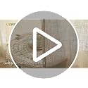 Linen Curtains for Kitchen Windows, Cream Ivory - 34x40 Inches, 2 Panels with Bronze Grommets