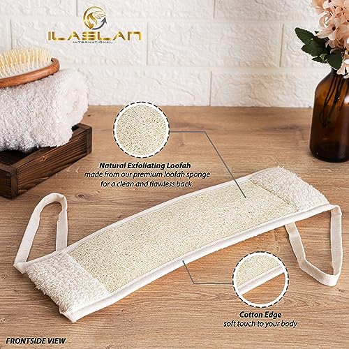 Natural Loofah Back Scrubber for Shower - Exfoliating 1 Count