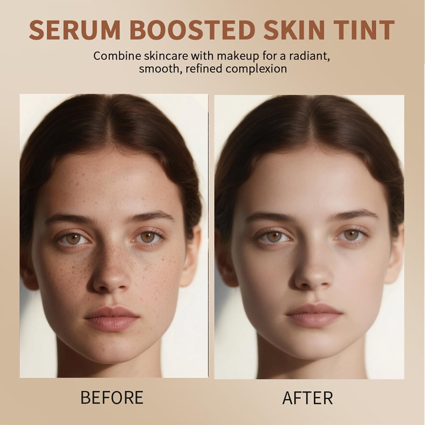 Melsintern Foundation Stick - Skin Tint & Contour Stick, Serum-Boosted Beauty Balm, Buildable Coverage, Natural Finish, Long-Lasting Wear, For Many Skin Tones (03#)
