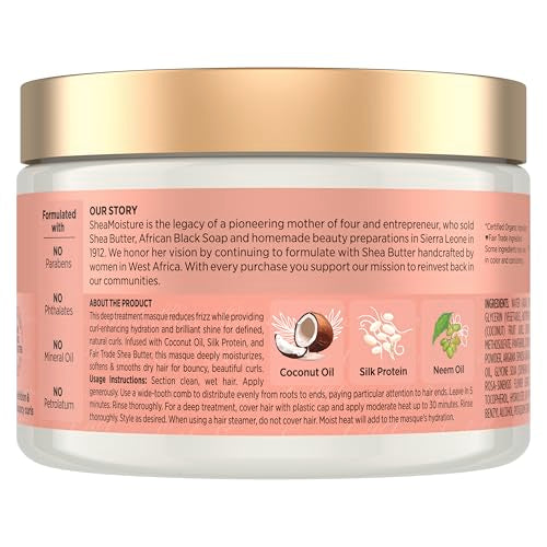 Shea Moisture Coconut & Hibiscus Hair Mask for Curly Hair 11.5oz