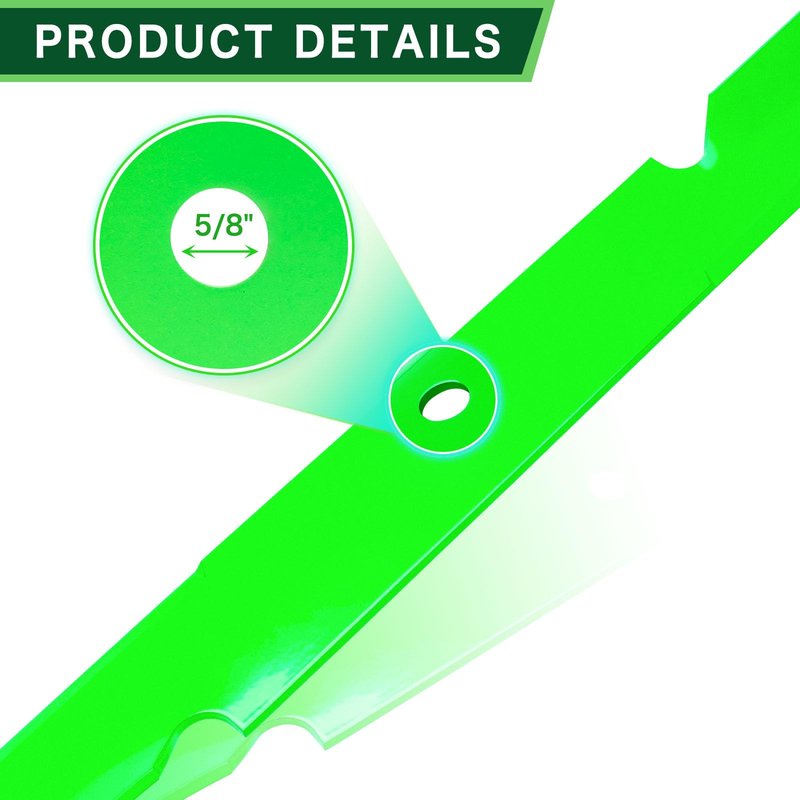 TENGMUJX 61 Inch Deck Mower Blades Fit for Ferris Scag Turf Tiger Bad Boy Outlaw Simplicity Zero Turn Mower Replaces OEM 038-6080-00 91-626 5101755 5101755s 5020842 48111 481708 6 Pack