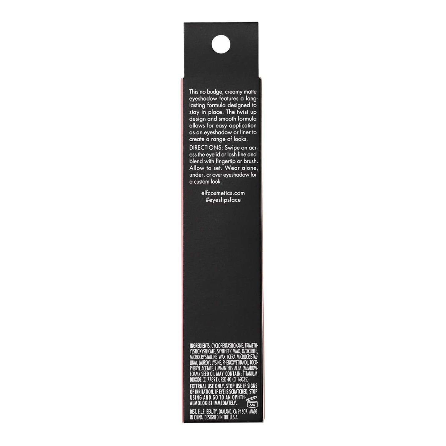 e.l.f. No Budge Matte Shadow Stick - Long-Wear Cream Eyeshadow, Vegan & Cruelty-Free | Bombshell Color