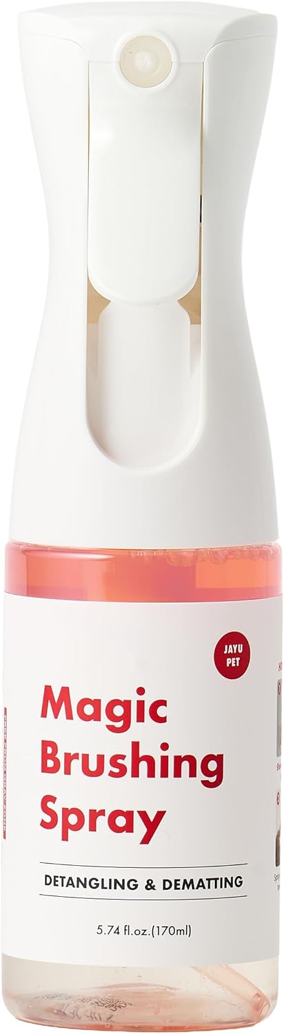 Magic Brushing Spray for Dogs - Fur Detangler & Conditioner | Hypoallergenic Deodorizer, 5.8fl oz (170ml)