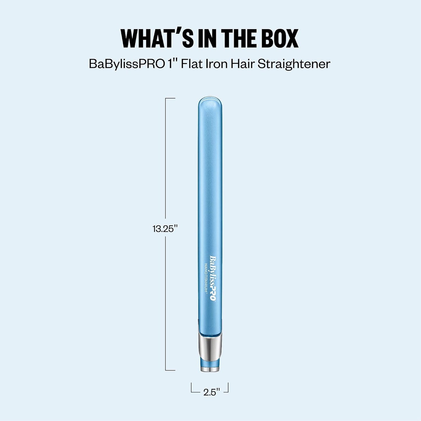 BabylissPRO Nano Titanium Hair Straightener - Ultra-Sleek Flat Iron for All Hair Types