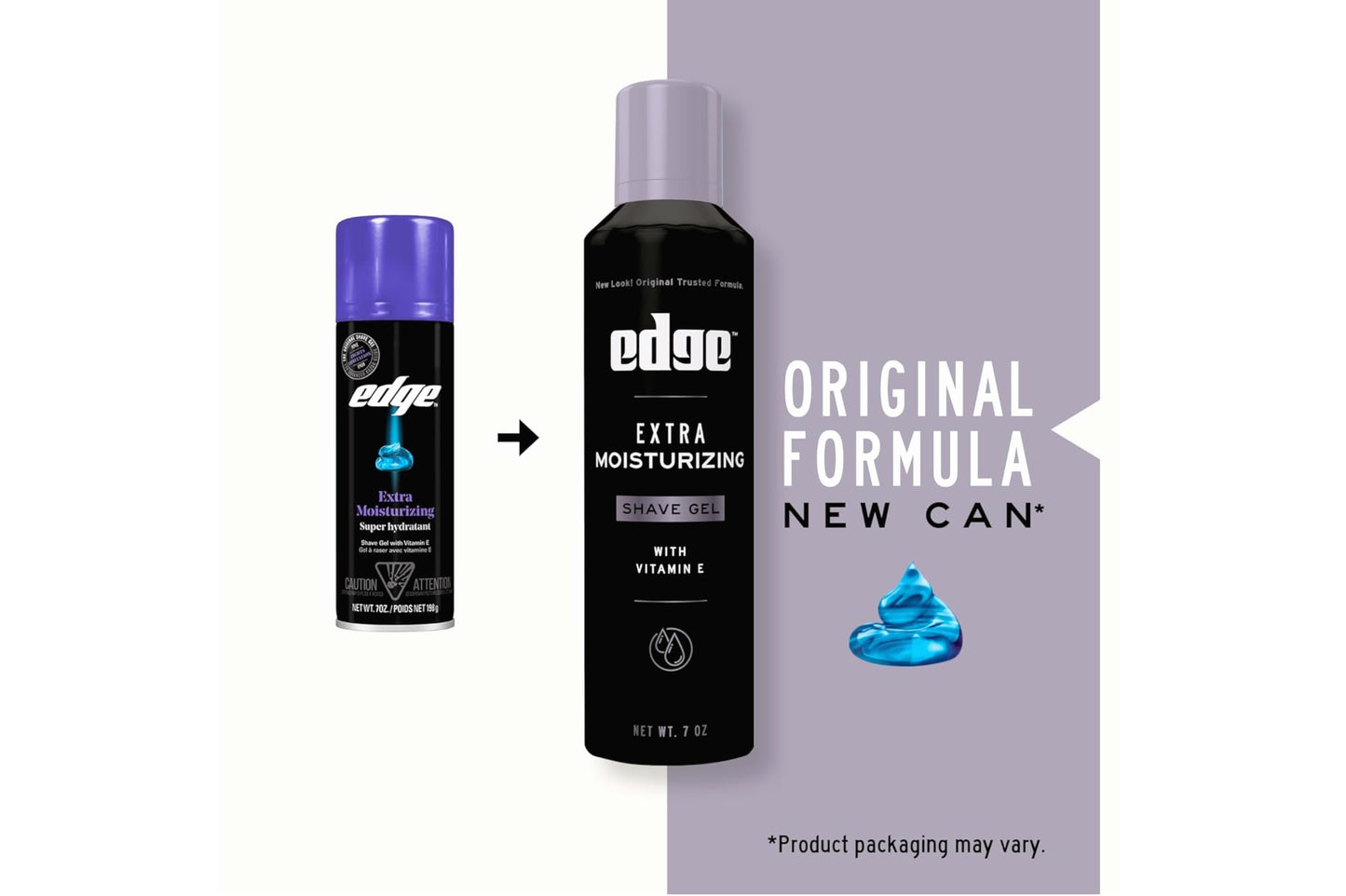 Edge Extra Moisturizing Shave Gel with Vitamin E, Moisturizes, Protects and Soothes To Help Reduce Skin Irritation, 7 oz - 9 Pack