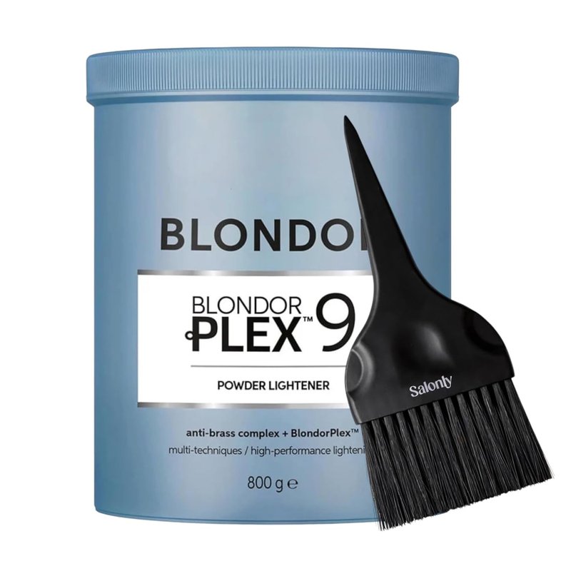 BlonderPlex 9 Lightener Bleach - 800g Hair Bleach with Tint Brush Set | Salon Quality