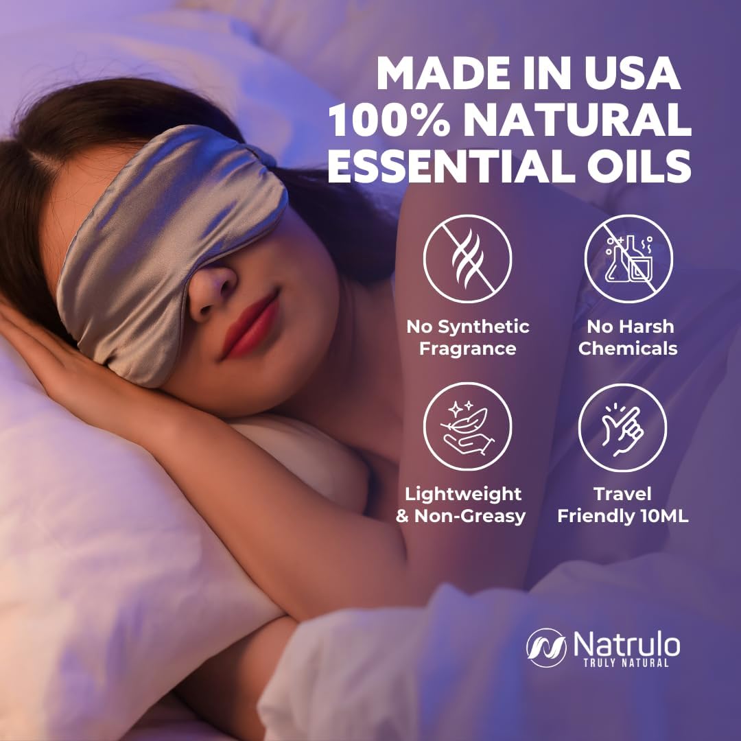 Sleep Oil Roll On - Lavender Essential Oil for Relaxation & Calm | Natural Aromatherapy Blend with Rosemary & Orange - Travel-Friendly