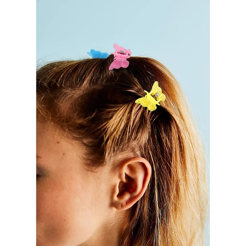 Mini Claw Hair Clips for Women - Colorful 200-Pack Rainbow Clips | Perfect for Thin Hair