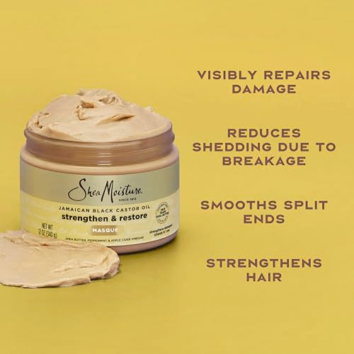 Shea Moisture Jamaican Black Castor Oil Treatment Masque - 11.5oz Deep Conditioner for Damaged Hair
