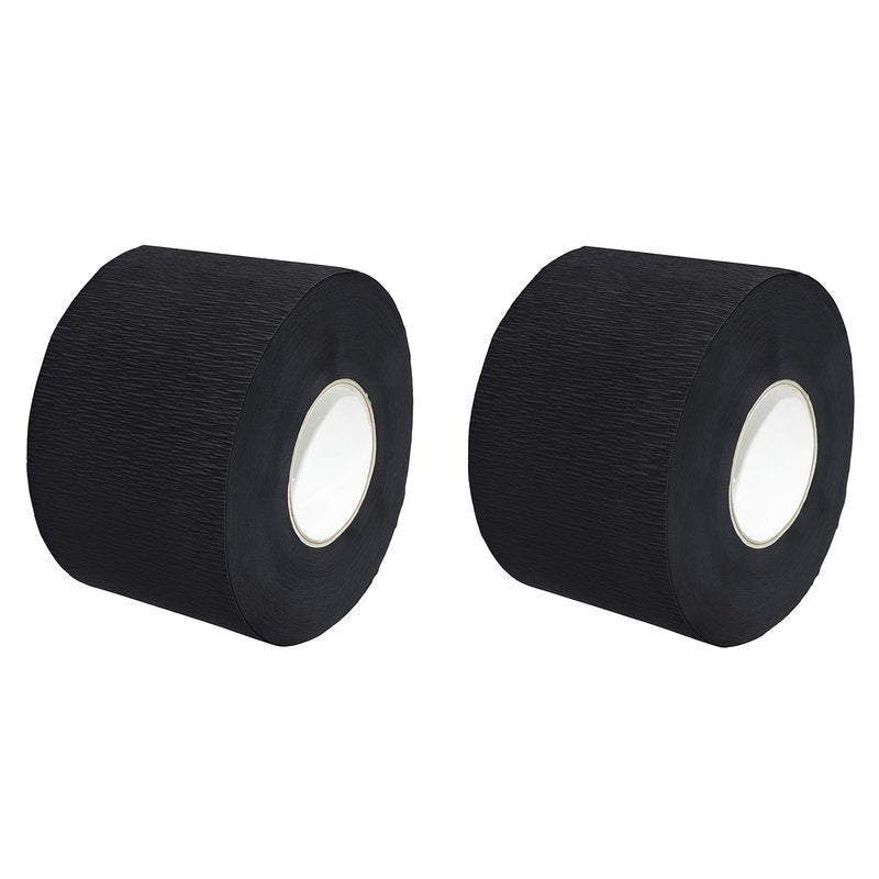 Pack of 2 Disposable Barber Neck Strips Professional Stretchy Paper Neck Band Protector Hairdressing Accessory Tool for Hair Cutting Salon Barbershop Supplies (Black)