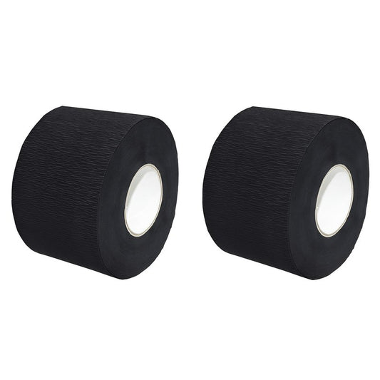 Pack of 2 Disposable Barber Neck Strips Professional Stretchy Paper Neck Band Protector Hairdressing Accessory Tool for Hair Cutting Salon Barbershop Supplies (Black)