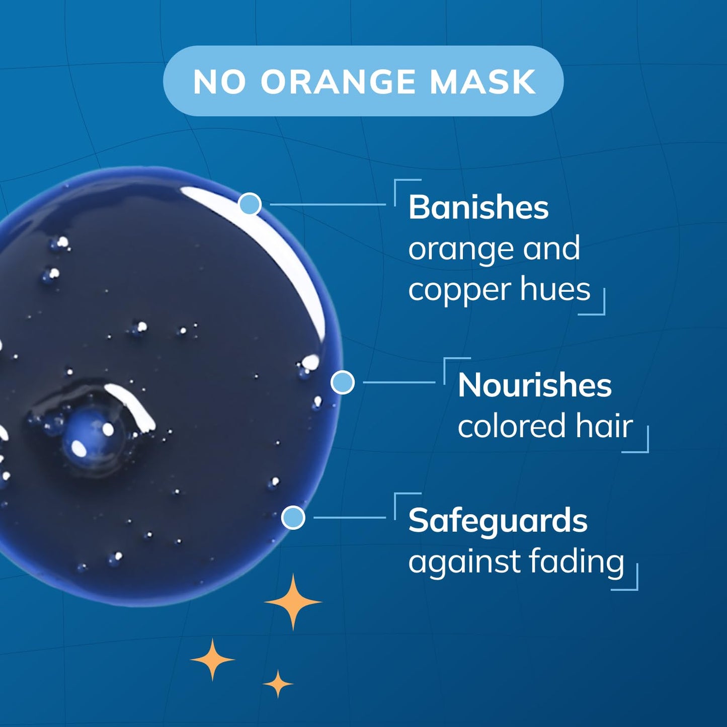 Fanola Wonder No Orange Hair Mask - Blue Toner for Brassy Hair - Deep Conditioning Vegan Formula | 11.83oz