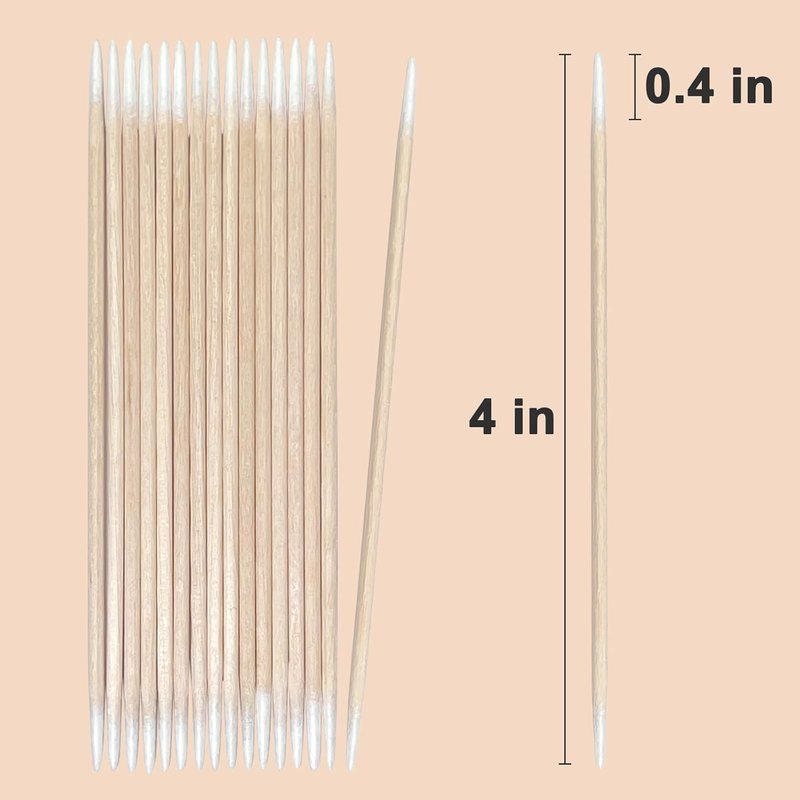 Double Pointed Cotton Swabs - 1000 Pcs Lint-Free Microblading Tool | 4 Inch Precision Makeup Applicators