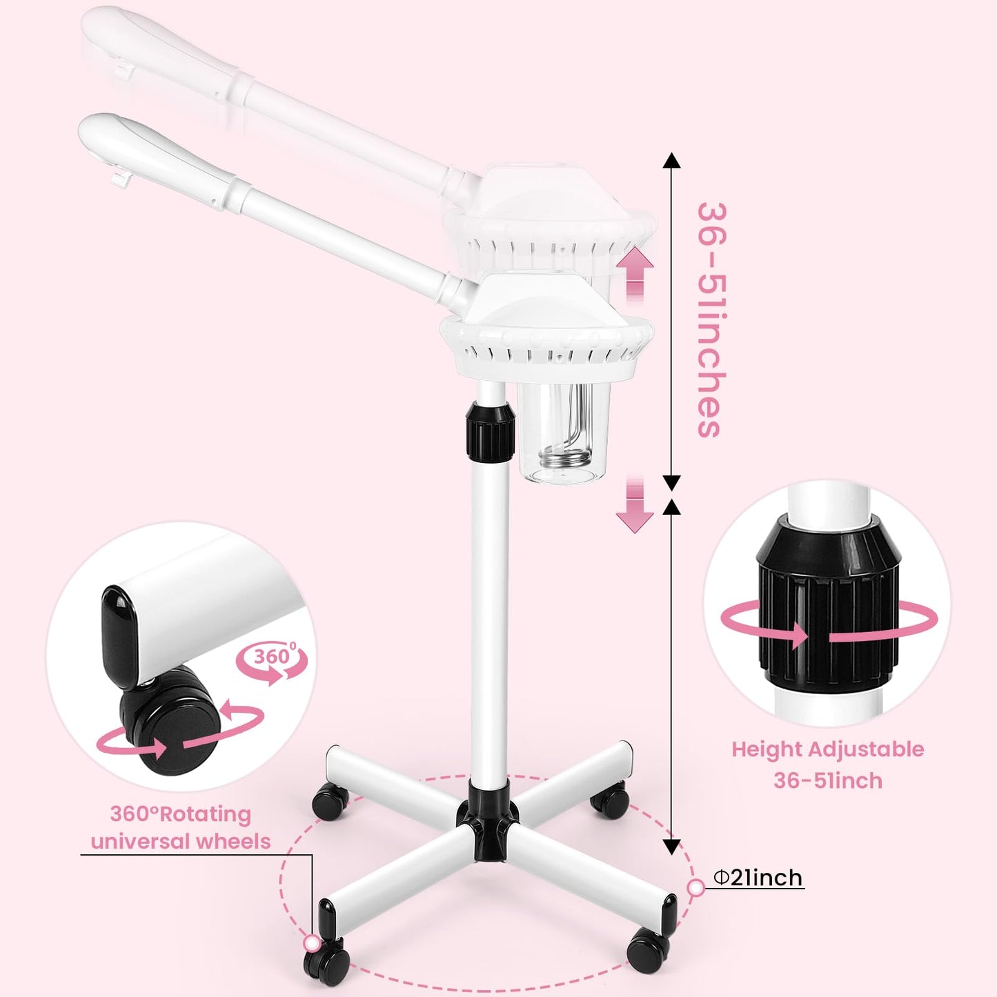 Retain time face Steamer Clean Skin Firming Pores and Moisturizing Suitable for a Beauty, Spa, at Home