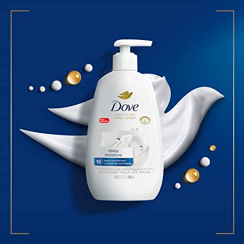 Dove Advanced Care Deep Moisture Hand Wash, 12 oz (Pack of 4)