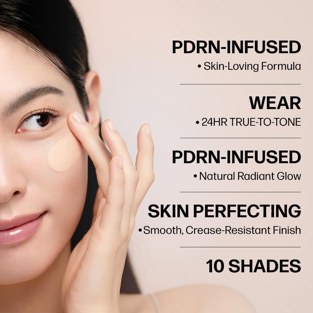 DEAR DAHLIA Daily PDRN BB Cream (Light Beige) - Lightweight Skin Tint with Centella PDRN, Medium Coverage for Dewy Glass Skin Glow, Moisturizing Vegan Korean Makeup Base. 1.35 fl oz