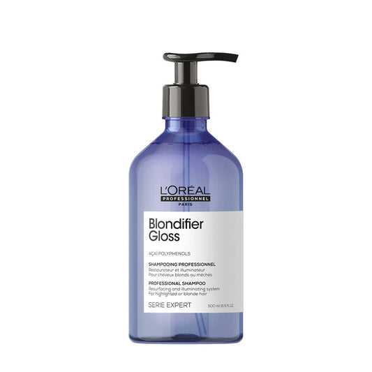 L'Oréal Professionnel Paris Blondifier Clarifying Shampoo - Restores Color -Treated Hair, Enhances Shine & Fights Brass, For Blonde or Bleached Hair
