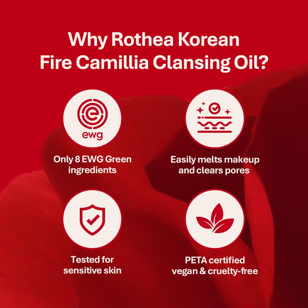Korean Fire Camellia Cleansing Oil - Gentle Makeup Remover & Blackhead Eliminator | 6.76 fl oz / 200ml
