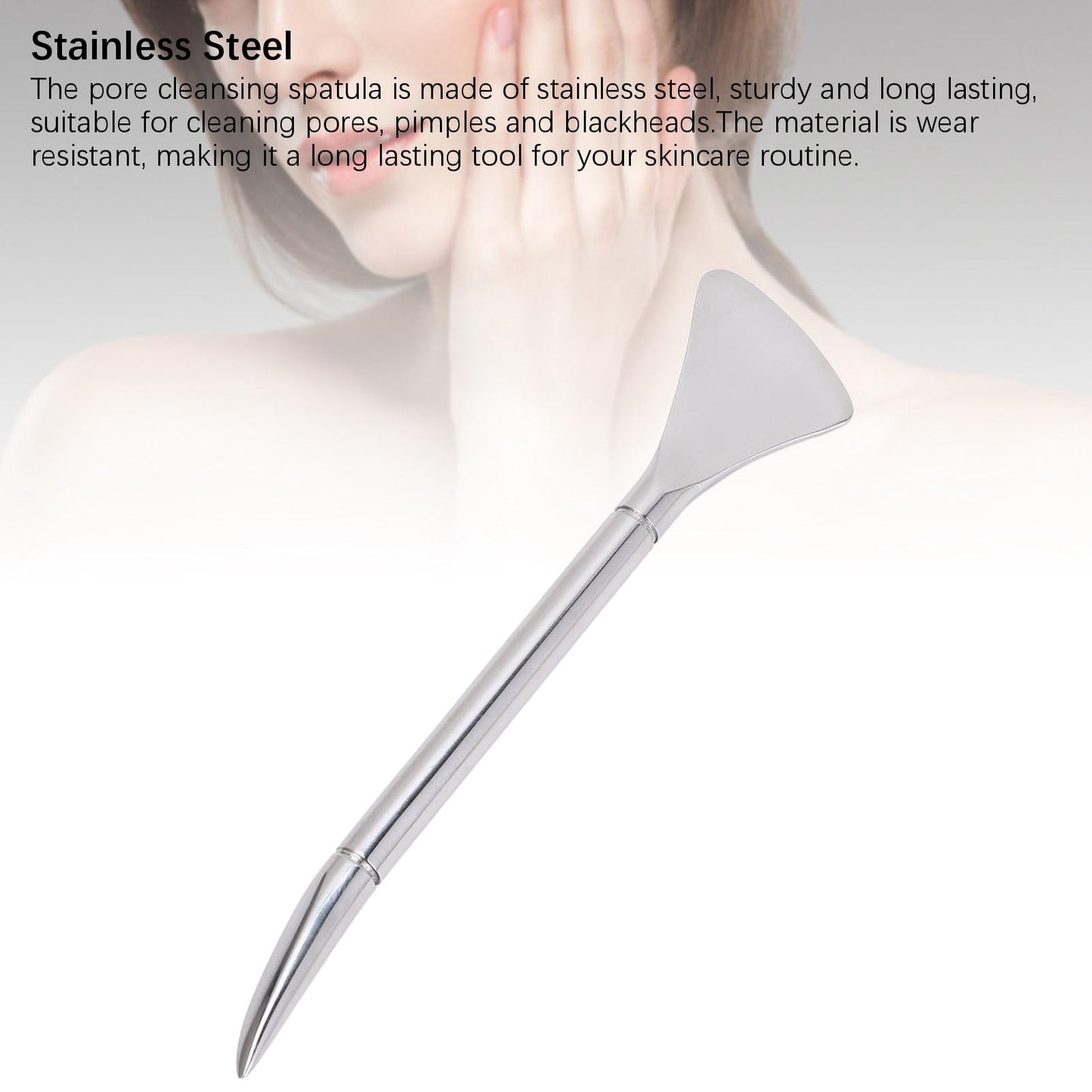 Blackhead Remover Tools, Stainless Steel Pore Scraper Metal Blackhead Spatula Face Skin Care Tool for Women Men Pores Pimples Blackheads