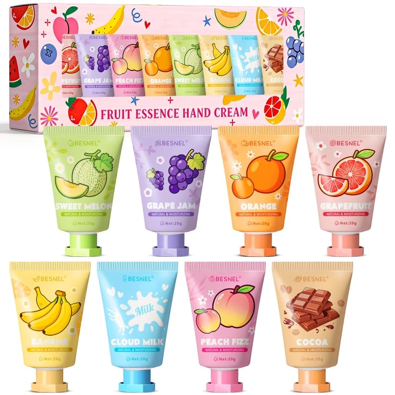 BESNEL Hand Cream Gift Set - 32 Pack Mini Lotion for Dry Cracked Hands | Perfect for Birthdays, Graduations & Teacher Appreciation