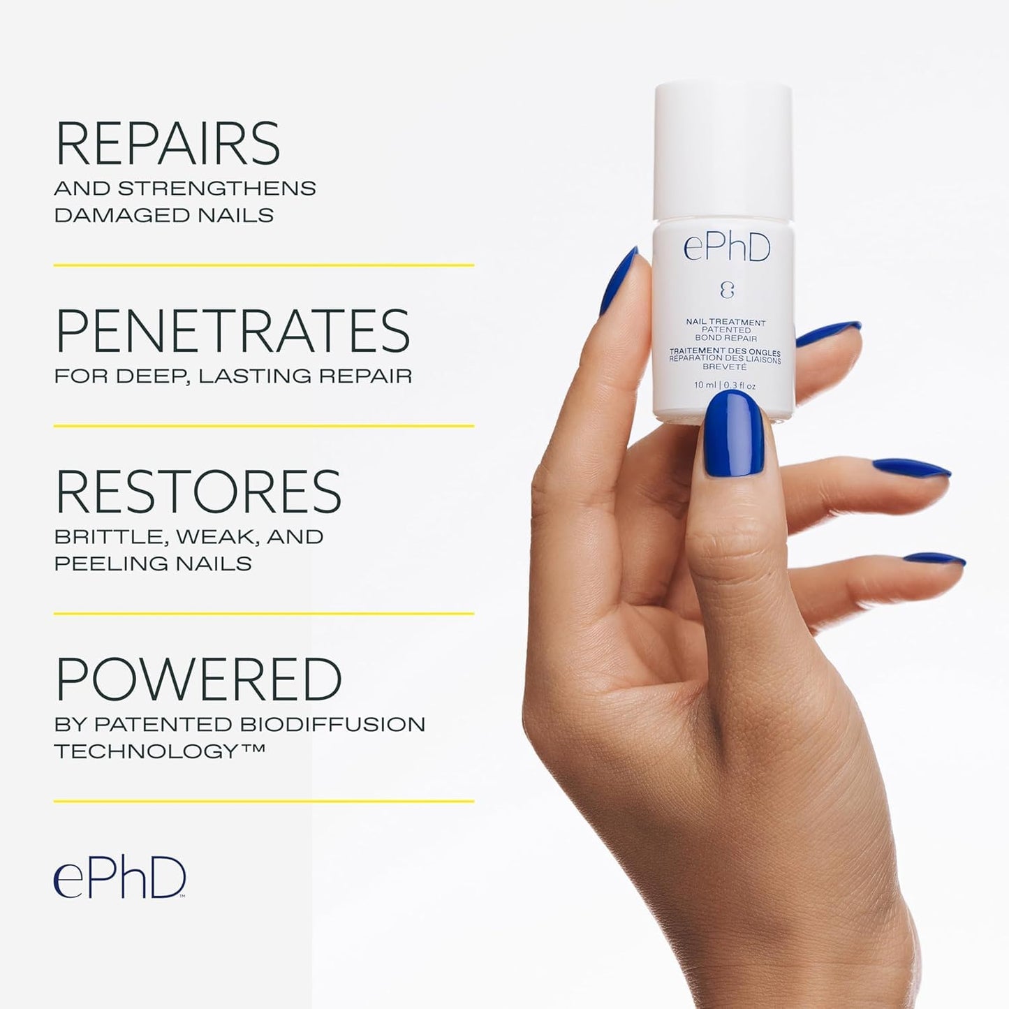 Bond Repair Nail Treatment - Strengthens & Restores Brittle Nails | Ideal for Damaged & Post-Gel Nails
