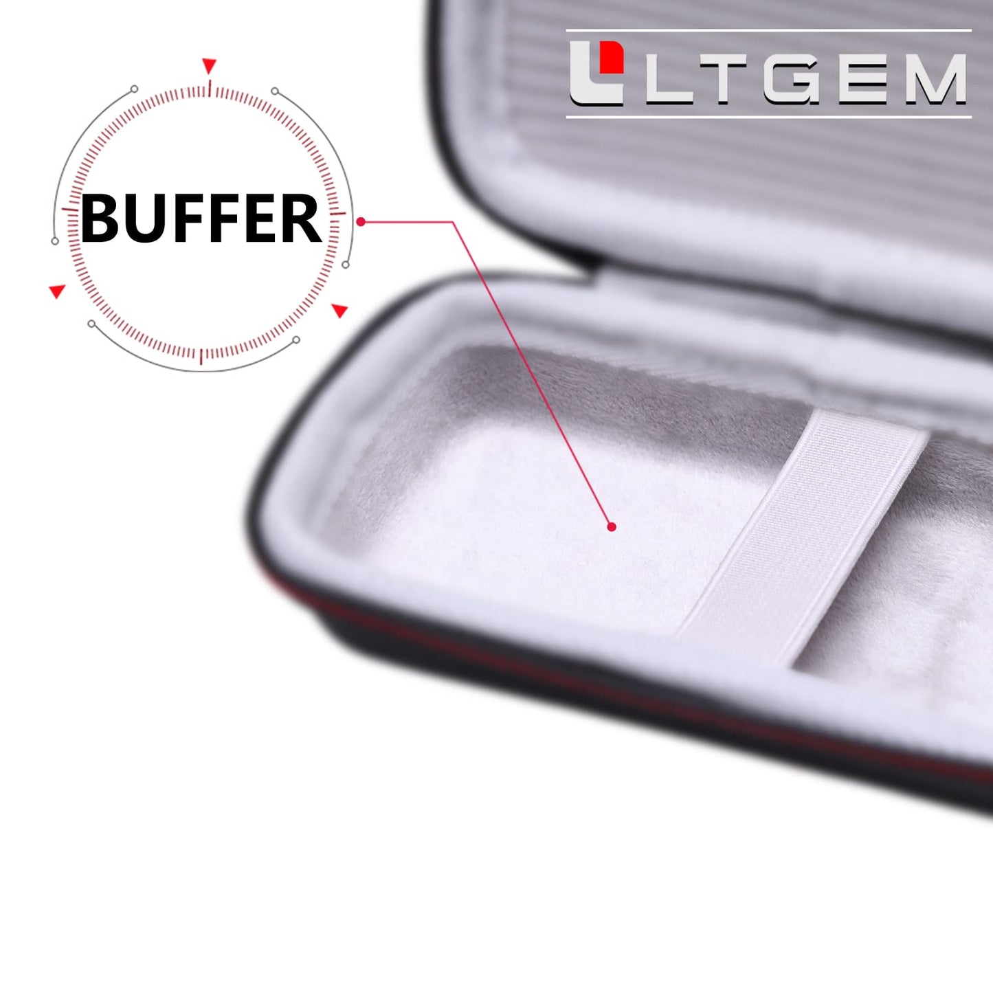 LTGEM EVA Hard Case for Meridian Ball Trimmer Men Body Hair Trimmer - Travel Protective Carrying Storage Bag (Case Only)