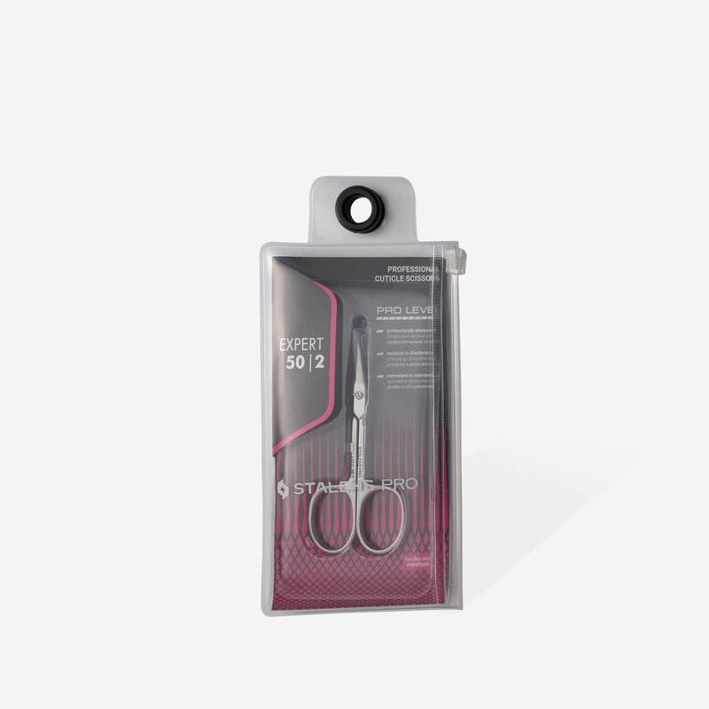 Staleks Pro Expert 50 Cuticle Scissors - Stainless Steel, Extra Fine Curved Blade for Precise Cuticle Trimming: Professional Manicure Scissors for cuticle SE-50/2