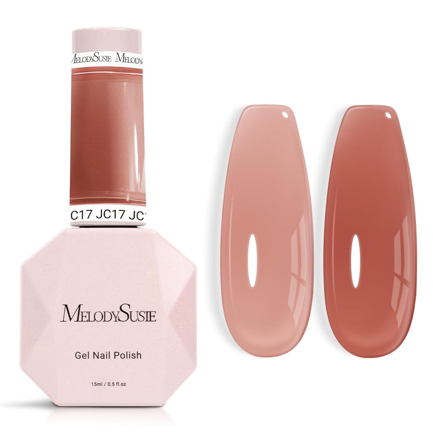 MelodySusie Nude Gel Nail Polish - Milky Pastel Color, 0.5 Fl. Oz | Soak Off UV LED for DIY Manicure