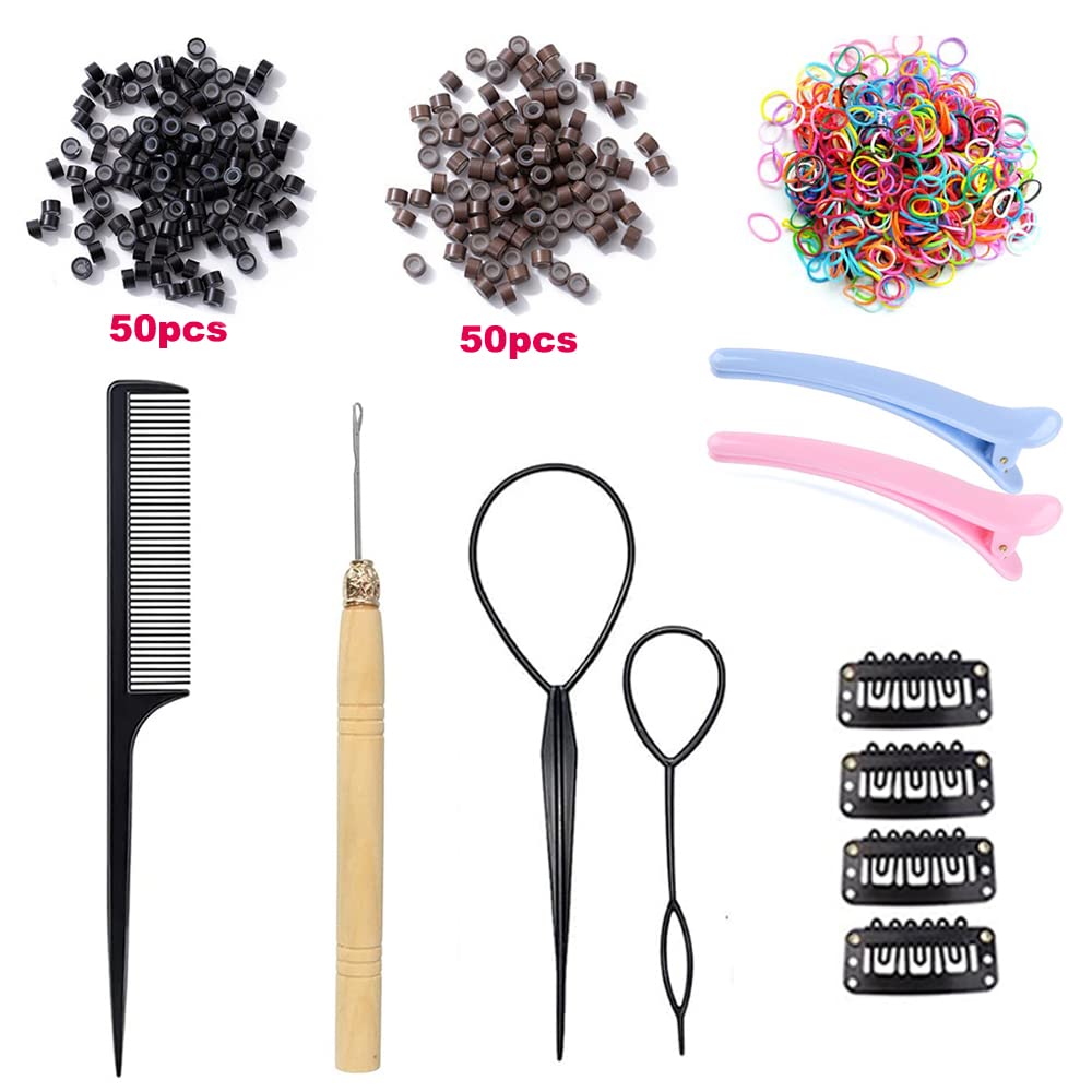 Hair Tinsel 16 Colors 3200 Strands Glitter Tinsel Hair Extensions Kit with Tools Heat Resistant Sparkling Shiny Fairy Hair Accessories for Girl Kid Women 50 Inch