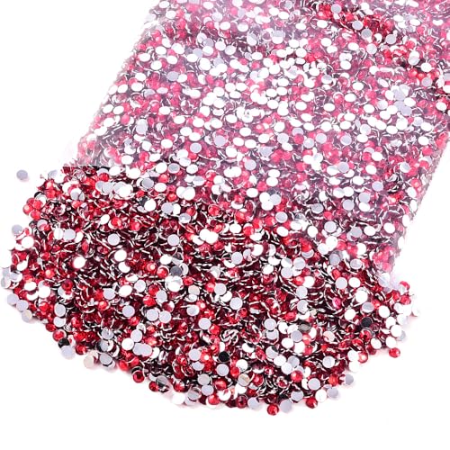 BLINGINBOX Siam 6mm Flatback Resin Rhinestones 5000pcs for Crafts & Nail Art