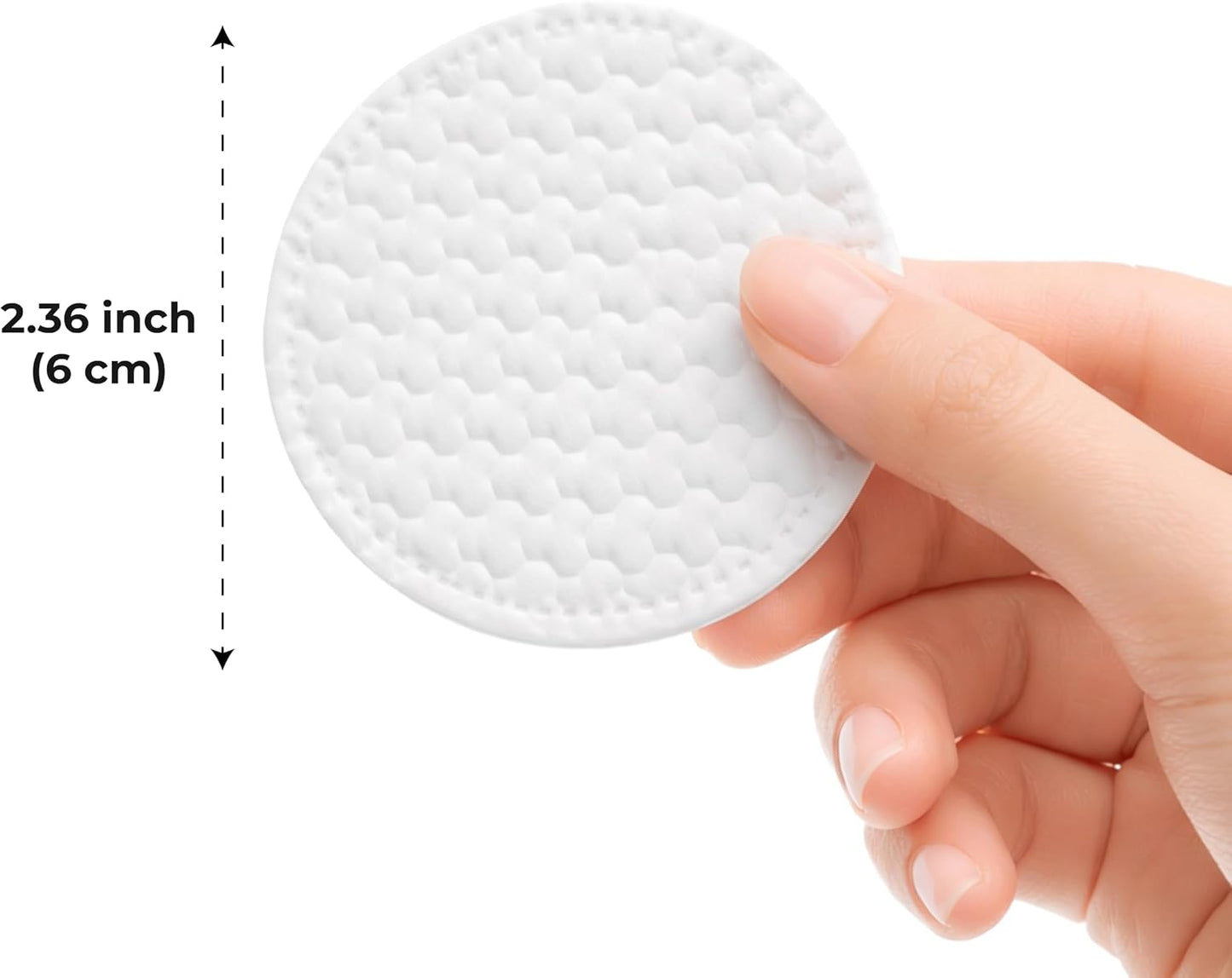 3D Cotton Rounds - Premium Embossed Makeup Remover Pads, Tear-Resistant & Absorbent | 400 Count