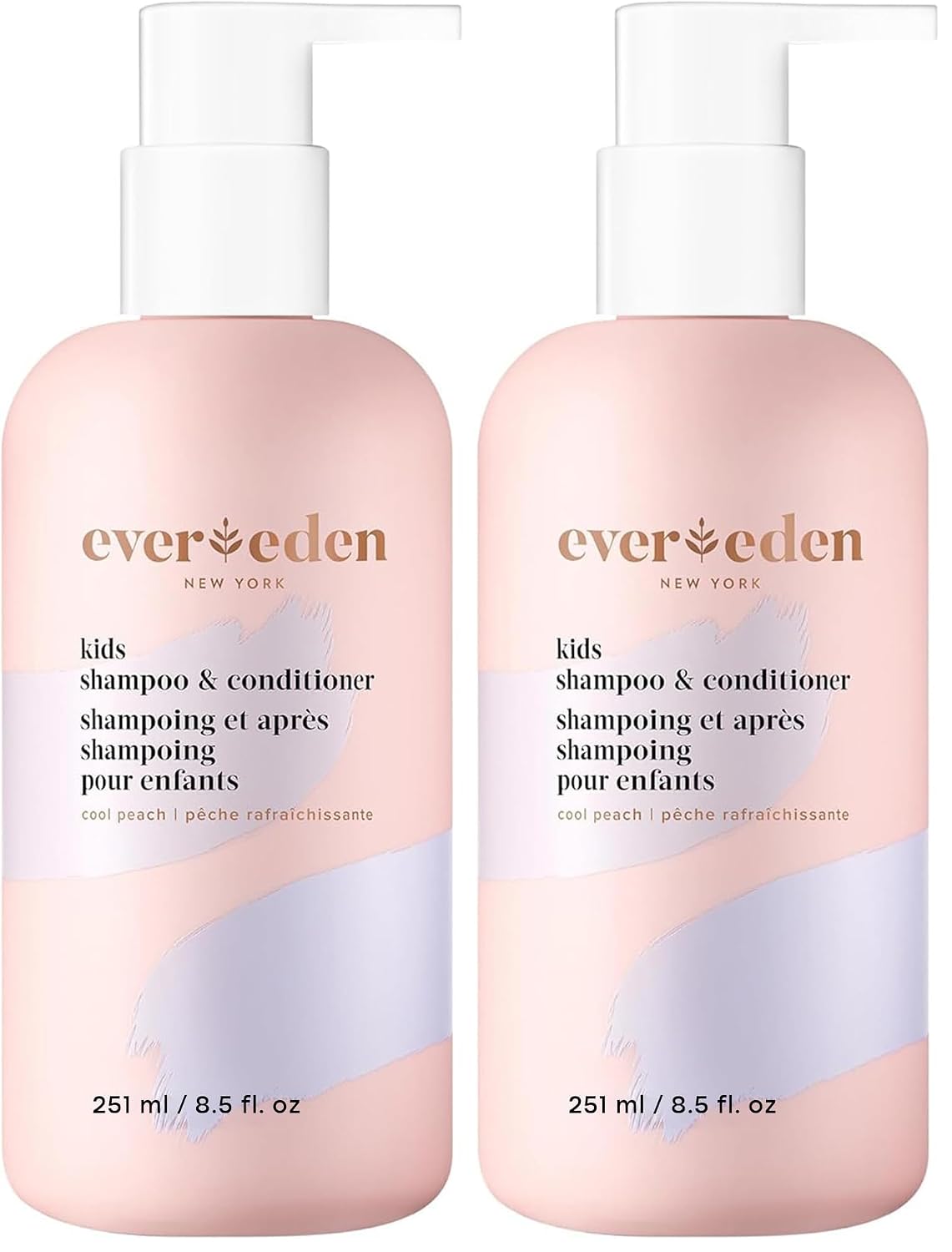 Evereden Kids Shampoo & Conditioner 2-in-1 - Cool Peach, 8.5 fl oz | Vegan, Gentle Care for Healthy Hair & Scalp
