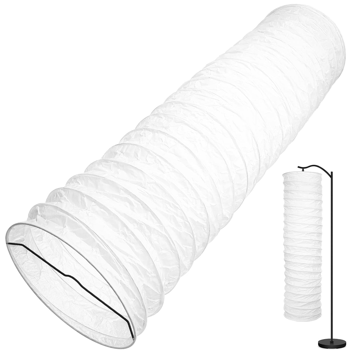 Uonlytech Paper Floor Lamp Shades Nordic Style Table Light Cover Barrel Chandelier Protector for Home Hotel Bedside Desk Wall Floor Lamp
