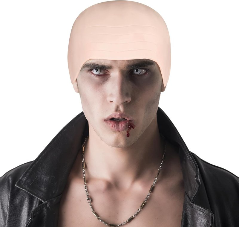 Bald Cap for Halloween Costumes - Latex Wig Caps for Adults | 1-4 Pcs Set