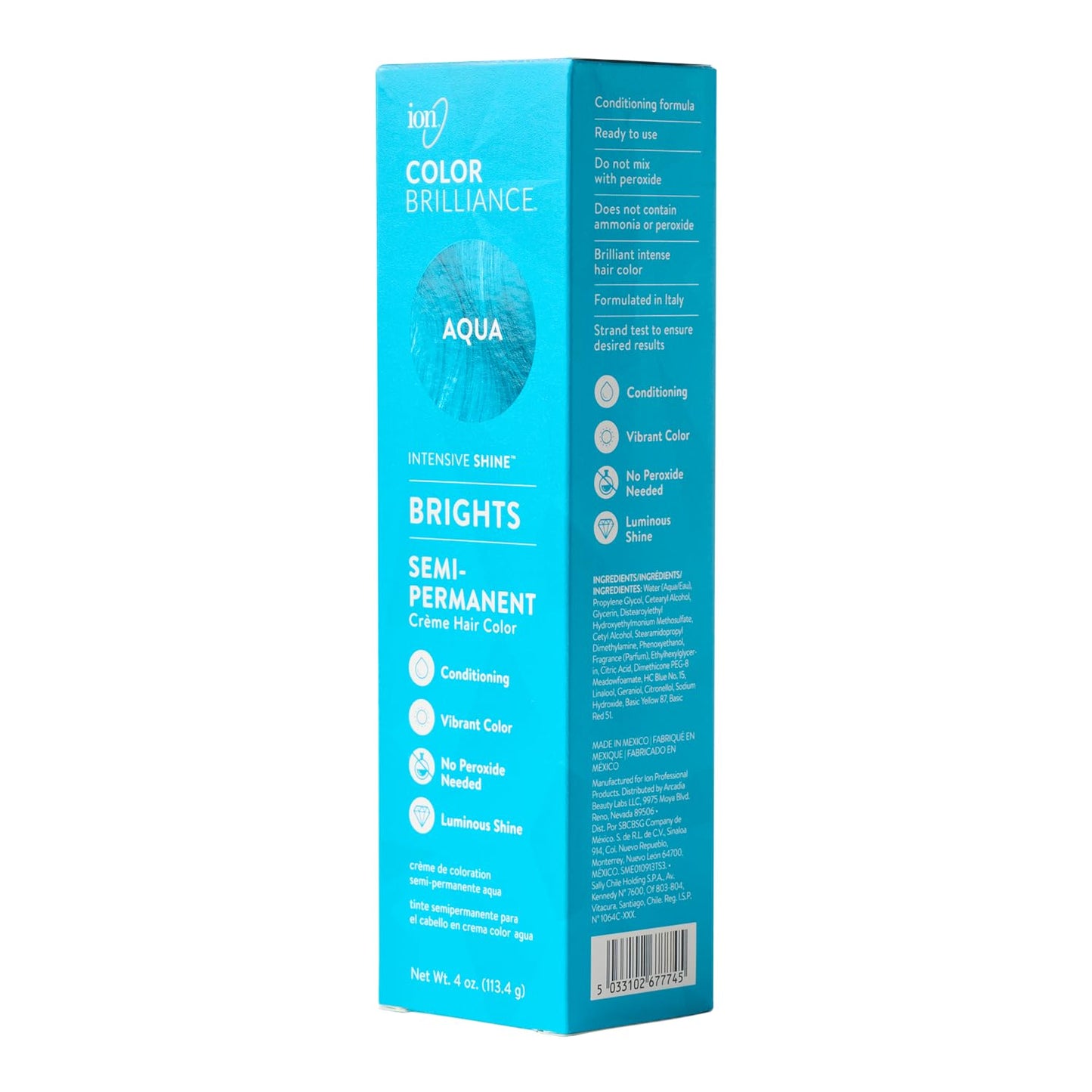 Brights Semi-Permanent Hair Color - Vibrant Aqua Shade for Bold Looks