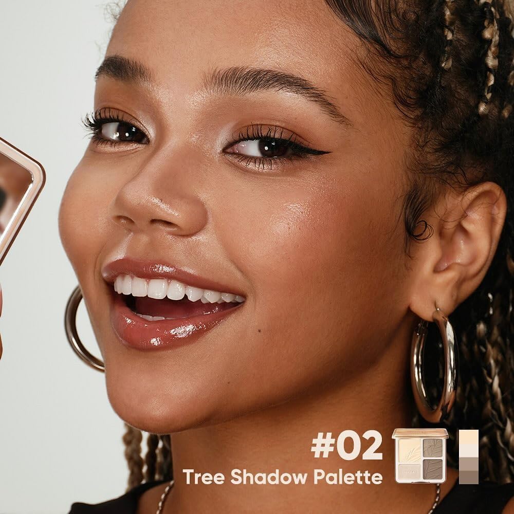 Highlight & Contour Palette - All-in-One Matte Face Makeup for Warm Skin Tones | Blendable Compact for Beginners