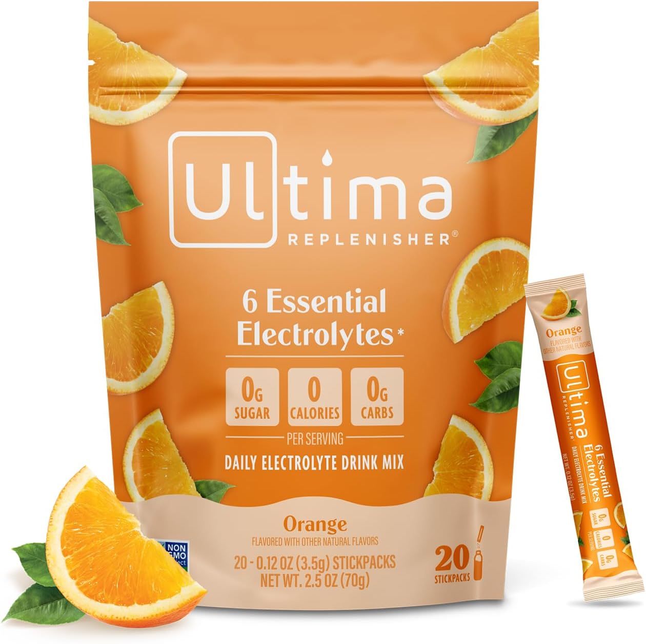 Ultima Replenisher Electrolyte Powder | Zero Sugar Hydration Packets with 6 Electrolytes – Original Variety Pack, 20 Stickpacks